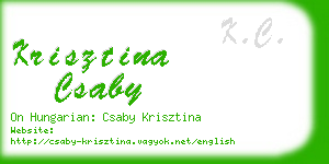 krisztina csaby business card